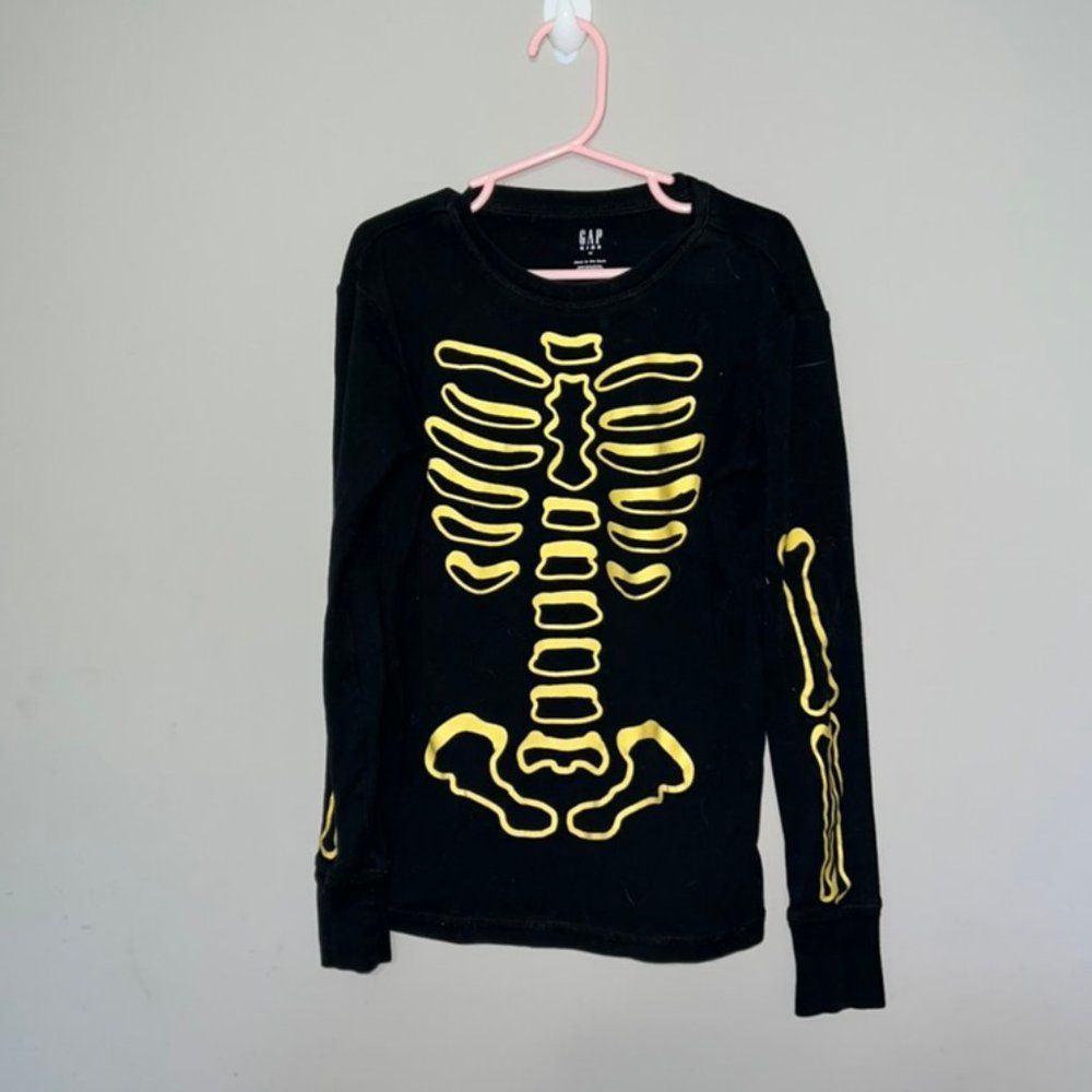 3 for $25 / Boys Gap Skeleton  Long Sleeve Shirt Glows in the Dark
